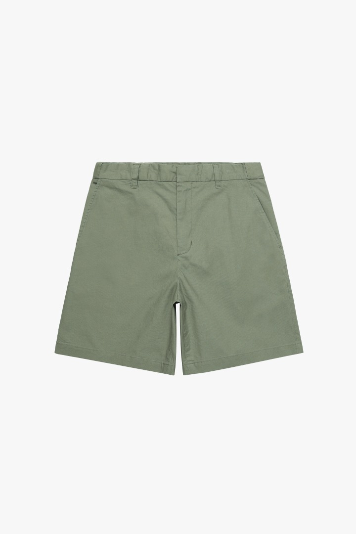 Hidden Banding Linen Shorts - Khaki