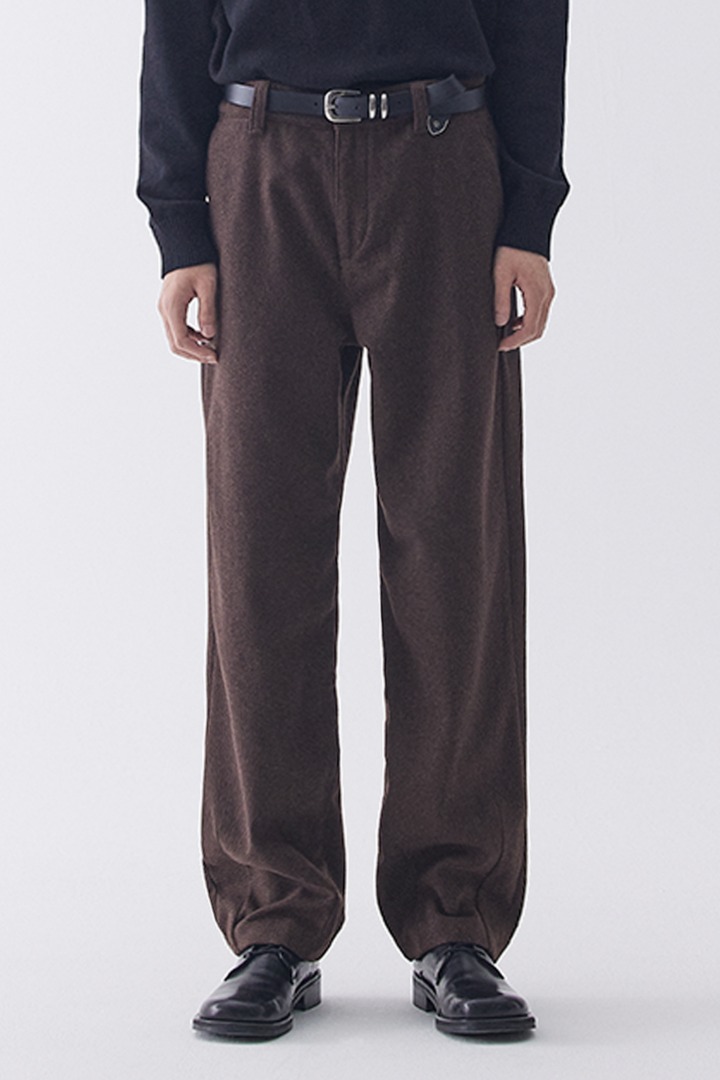 Tidy Tapered Wide Pants - Brown